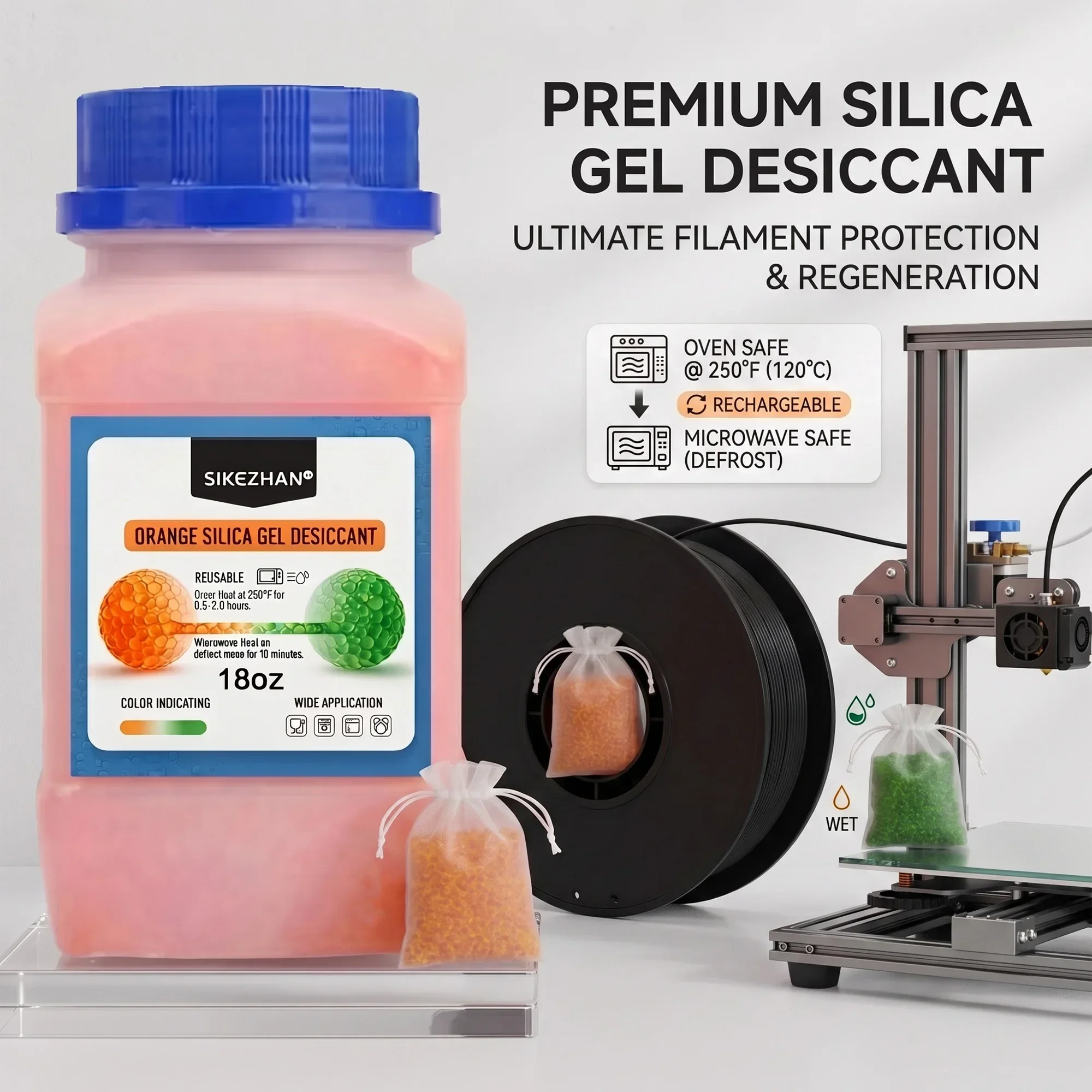 Camera Dry Cabinet - 3D Yazıcı Filament Nem Alıcı Turuncu