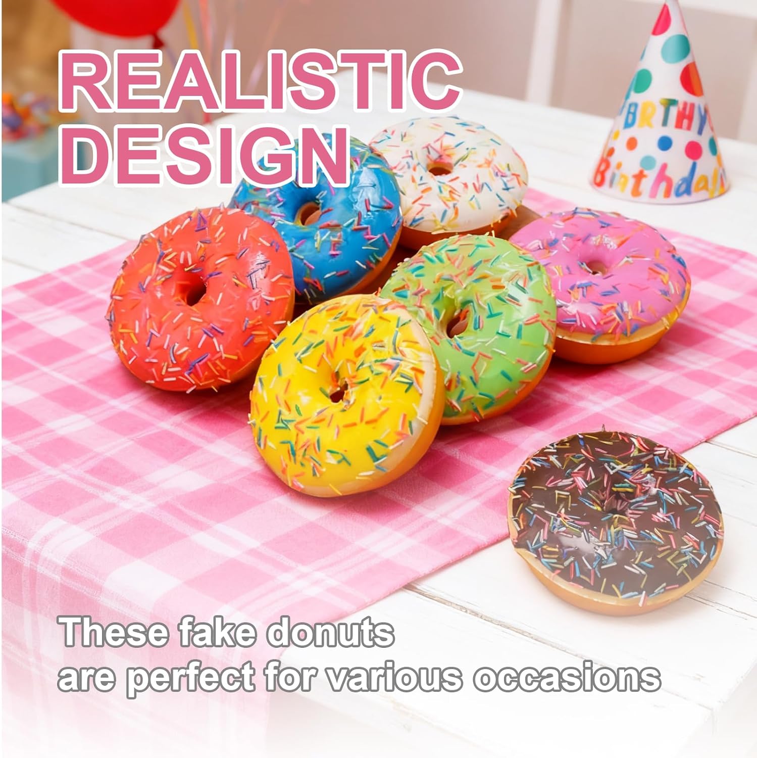 7 adet Sahte Donut Yapay Yumuş - Photography Food incelemesi ve fiyatı