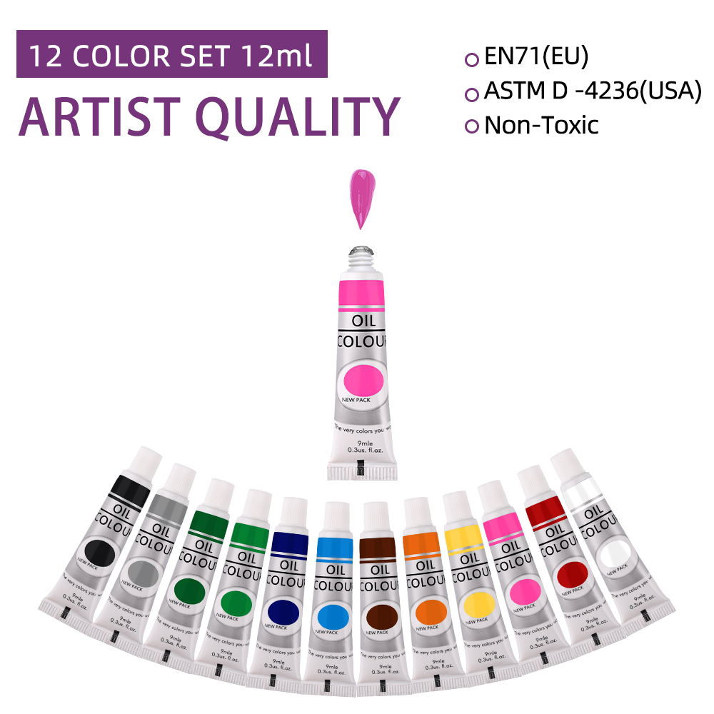 12 renk yağ boyalar Set 9ml tü - Photography Fine Art incelemesi ve fiyatı