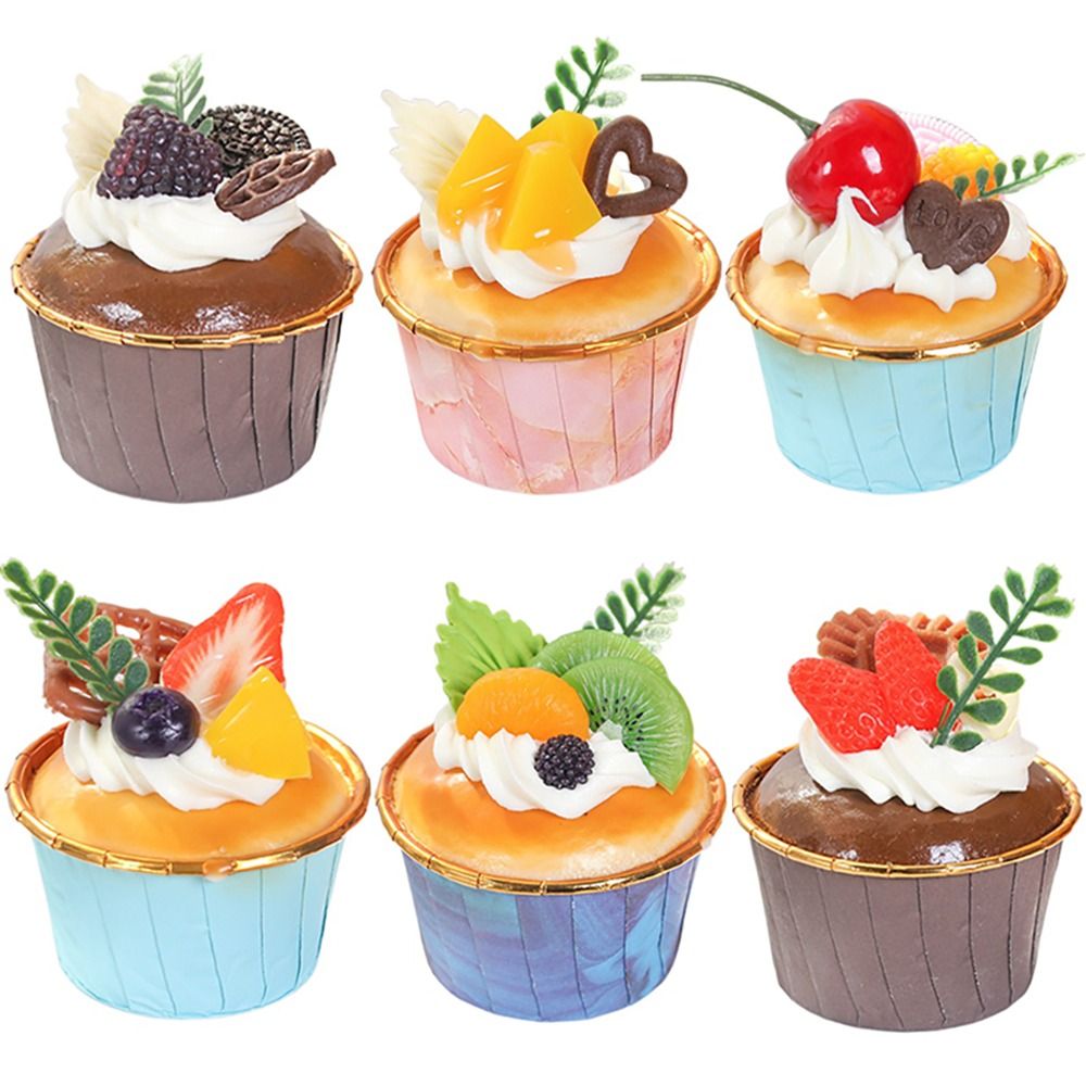 6 adet yapay meyve Cupcake kre - Photography Food incelemesi ve fiyatı